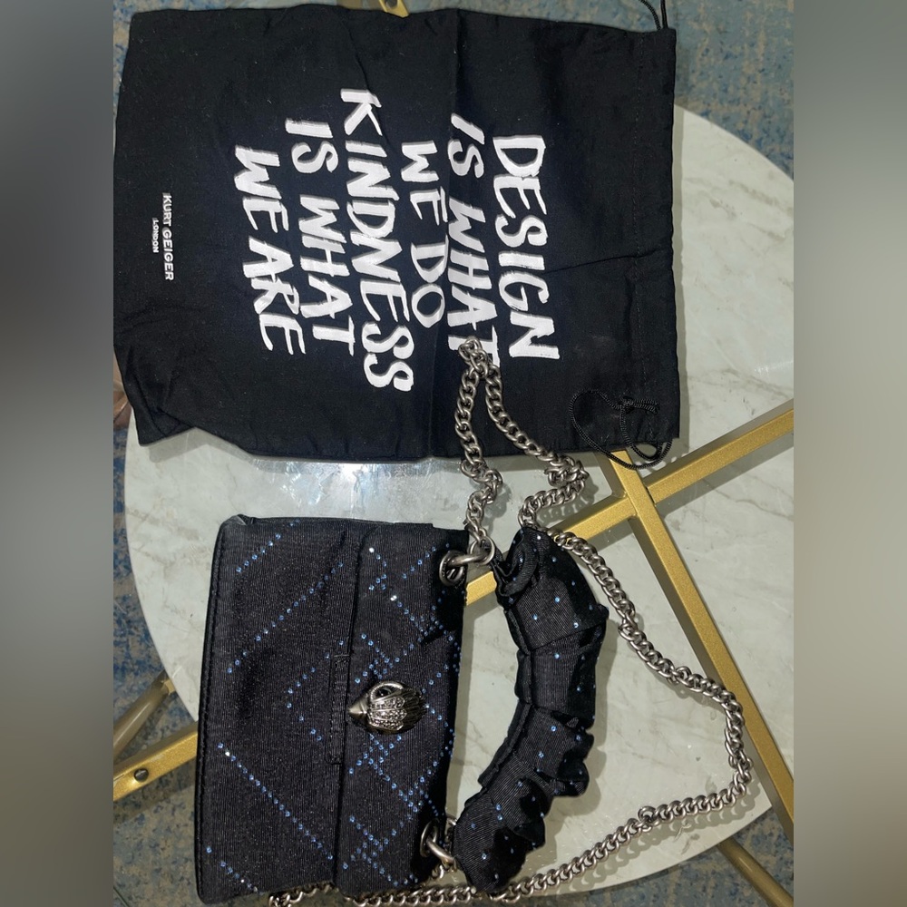 Kurt Geiger Black Textured Handbag